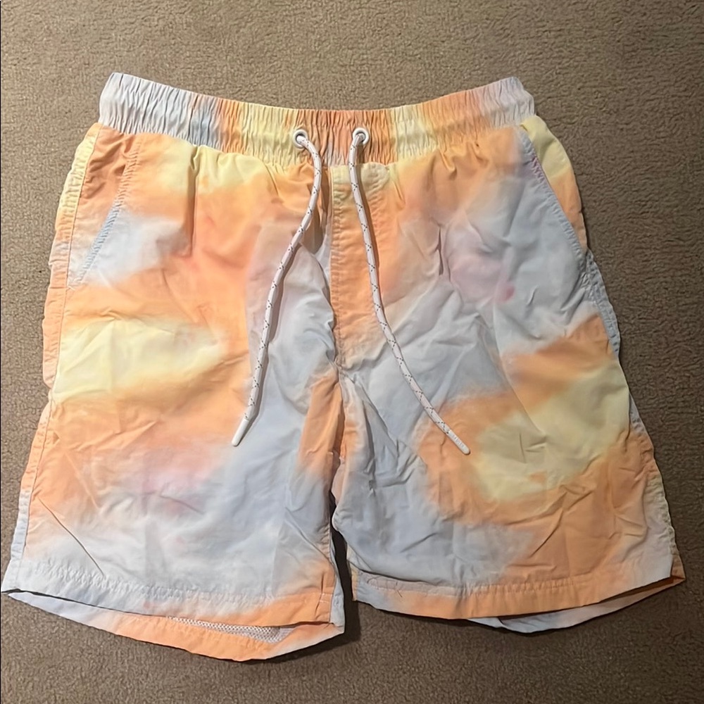 CSG Men's Orange Tie-Dye Board Shorts
